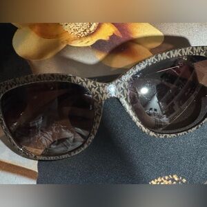 Michael Kors Monogrammed Tan Sunglasses